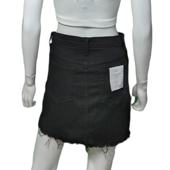 Flying Monkey Black Label High Rise Denim Mini Black 26 - Picture 7 of 11